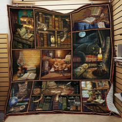 Book Cat Quilt Blanket ABC07113732 and Home Decor