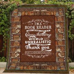 Book Reader Quilt Blanket Dhc1501807Vt and Home Decor