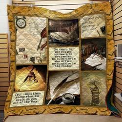Book Writer Cla1610366Q Quilt Blanket and Home Decor