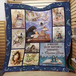 Book Writer Cla1610372Q Quilt Blanket and Home Decor