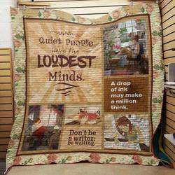 Book Writer Cla1610373Q Quilt Blanket and Home Decor