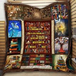 Books Are My Life Cl2100083Mdq Quilt Blanket and Home Decor