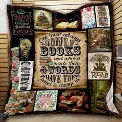 Books Reading Cl18100109Mdq Quilt Blanket and Home Decor