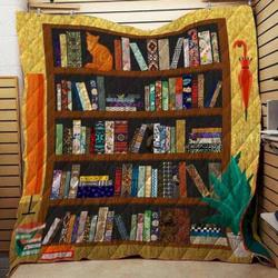 Bookshelf Cld20705 Quilt Blanket and Home Decor