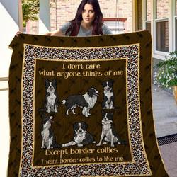 Border Collie 09 Ndq0436 Quilt  Quilt and Home Decor