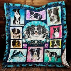 Border Collie Cl2100084Mdq Quilt Blanket and Home Decor