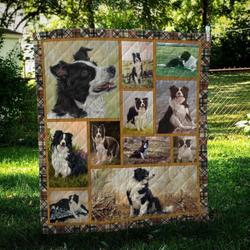 Border Collie Nature Hur Quilt Bevril and Home Decor