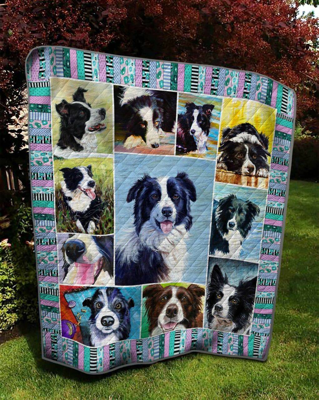 Border Collie Quilt Blanket Dhc1312593Vt and Home Decor