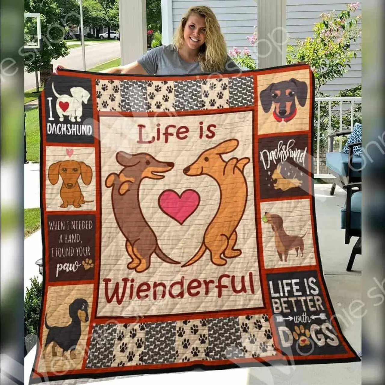 Border Collie The Lucky One U Quilt Au and Home Decor
