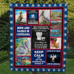 Born And Raised In Louisiana Hur Quilt fm and Home Decor