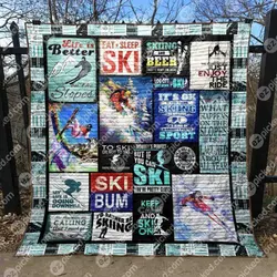 Born To Ski Quilt Blanket Ylh5  Quilt and Home Decor