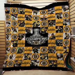 Boston Bruins Quilt Blanket and Home Decor