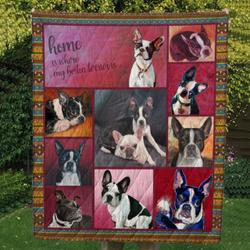 Boston Terrier 10 Tlq0048 Quilt  Quilt and Home Decor