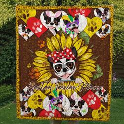 Boston Terrier 14 Tlq0103 Quilt  Quilt and Home Decor