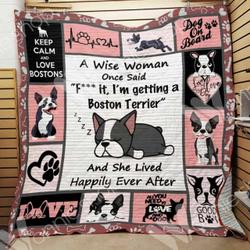 Boston Terrier Cl15100051Mdq Quilt Blanket and Home Decor