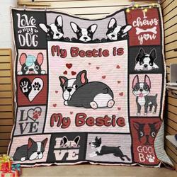 Boston Terrier Dog Quilt Blanket ABC07111027 and Home Decor