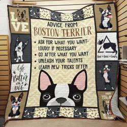 Boston Terrier Dog Quilt Blanket ABC07112271 and Home Decor
