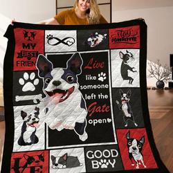 Boston Terrier Dog Quilt Blanket C9B300501Na and Home Decor