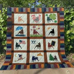 Boston Terrier Ht280504 Quilt Blanket and Home Decor