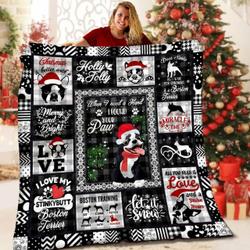 Boston Terrier Lml201022Dt Quilt Blanket and Home Decor