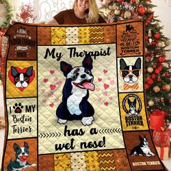 Boston Terrier Quilt Blanket BBB271109MH and Home Decor