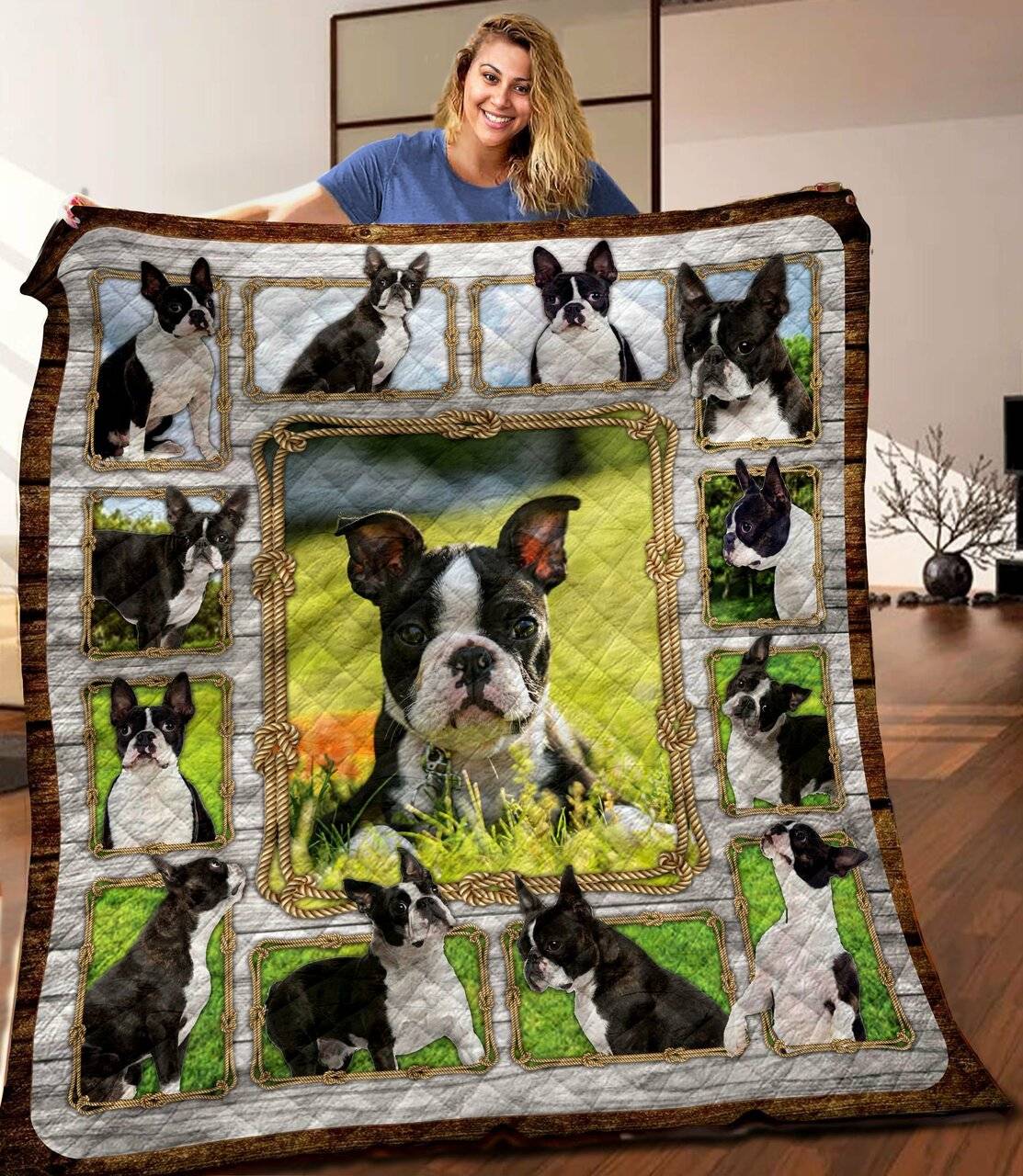Boston Terrier Quilt Blanket C9B010601Hd and Home Decor