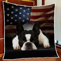 Boston Terrier Quilt Blanket and Home Decor