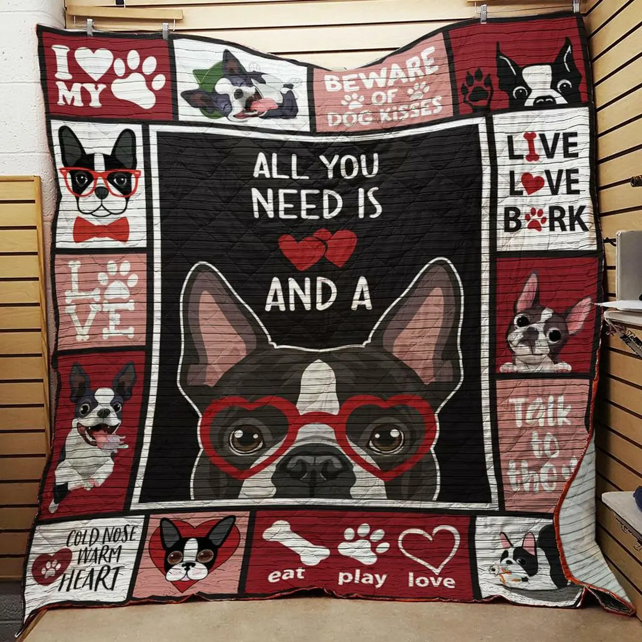 Boston Terrier Quilt -Bt10_0608 Quilt and Home Decor