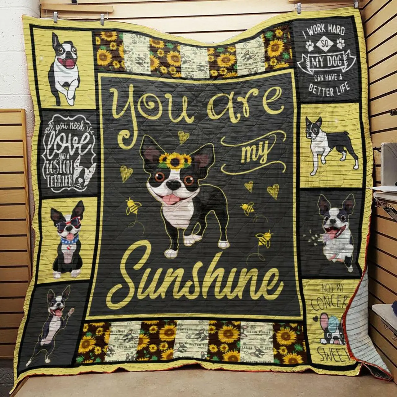 Boston Terrier Quilt -Tt62-0808 Quilt and Home Decor