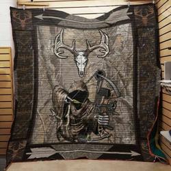 Bow Hunting Quilt Blanket Great Customized Gifts For Birthday Christmas Thanksgiving Perfect Gifts For Hunting Lover and Home Decor