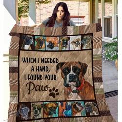 Boxer Boxer Paws Quilt Blanket Dhc020120256Td and Home Decor