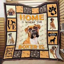 Boxer Dog E Quilt Derqye and Home Decor