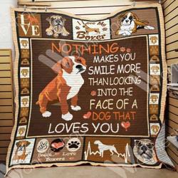 Boxer Dog Hur Quilt rp and Home Decor