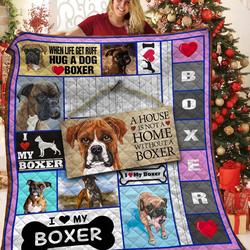 Boxer Dog Jfj Quilt Je and Home Decor
