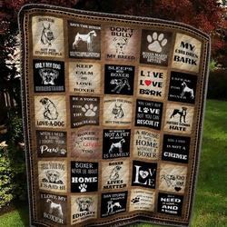 Boxer Dog When I Need A Hand I Found You Paw Quilt Blanket Great Customized Blanket Gifts For Birthday Christmas Thanksgiving and Home Decor
