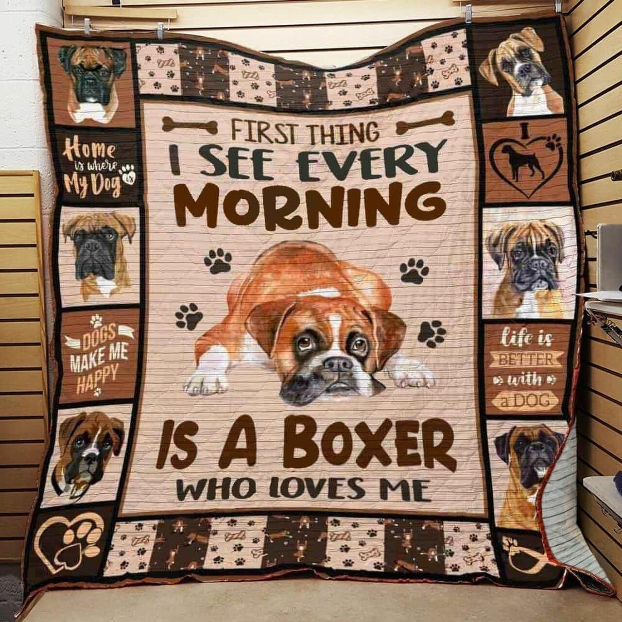 Boxer Is A Boxer Quilt Blanket Christmas Christmas Gifts Merry Christmas Holiday Gifts Gift Dhc03011172Dd and Home Decor