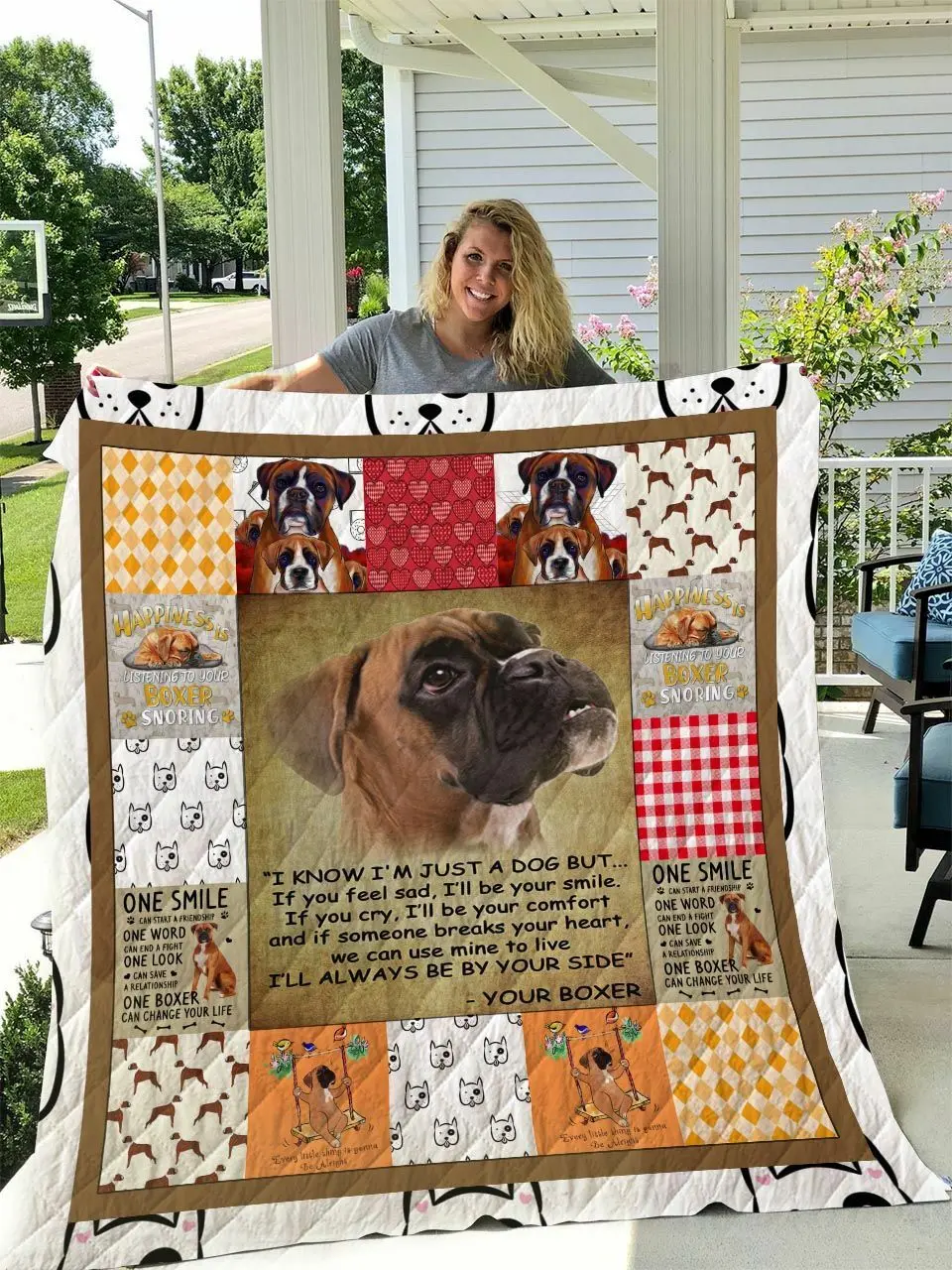 Boxer Quilt Blanket Dhc13121701Vt and Home Decor