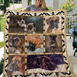 Boxer Quilt Blanket Ph Phdog10001 and Home Decor