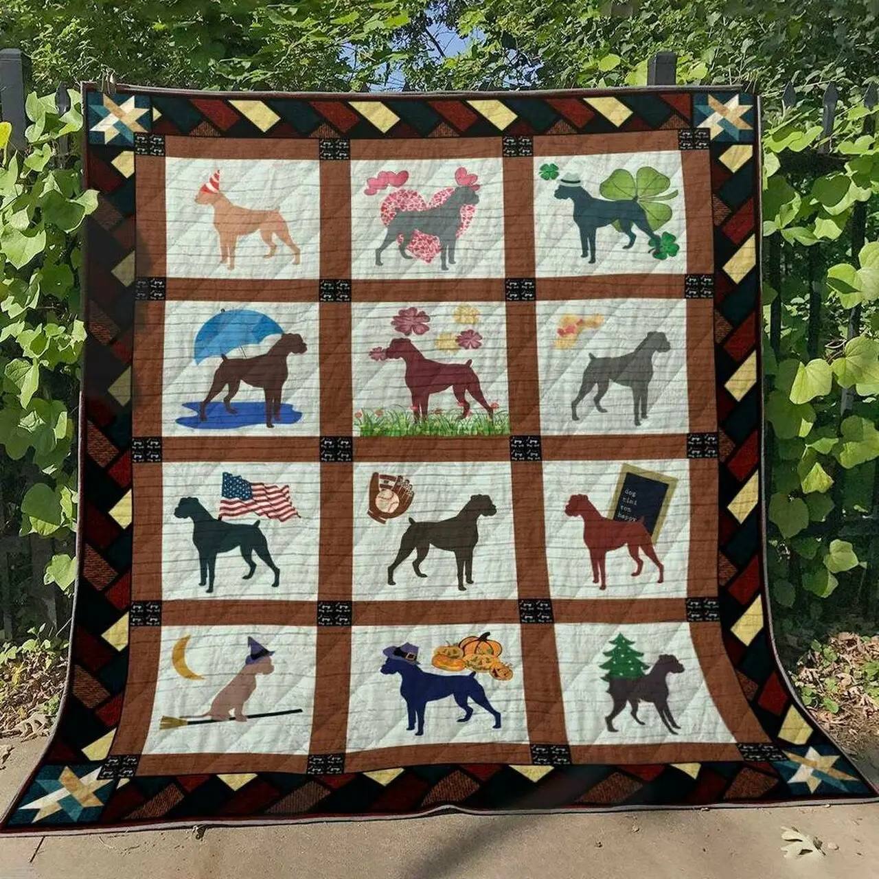 Boxer Tl290511 Quilt Blanket and Home Decor