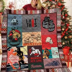 Boxing Is My Life Quilt Blanket Great Customized Blanket Gifts For Birthday Christmas Thanksgiving and Home Decor