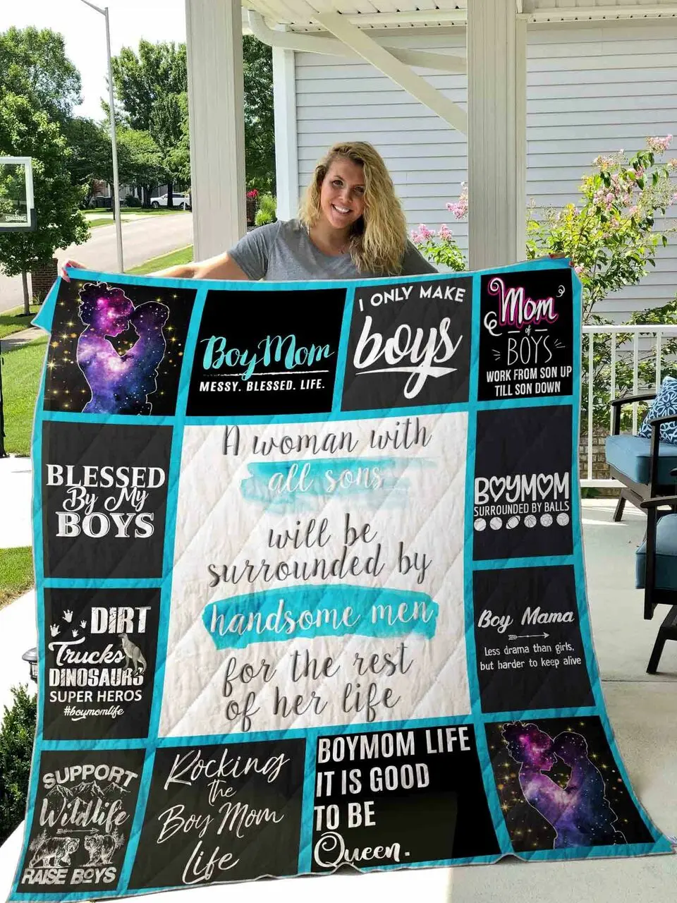 Boymom Quilt Blanket Dhc1501459Vt and Home Decor