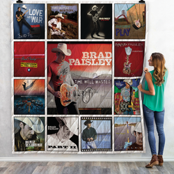 Brad Paisley Quilt Blanket 02 and Home Decor