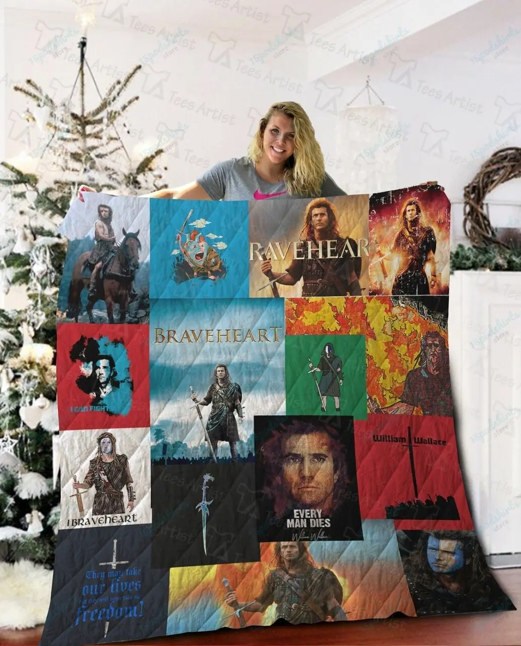 Braveheart Quilt Blanket 02071 and Home Decor