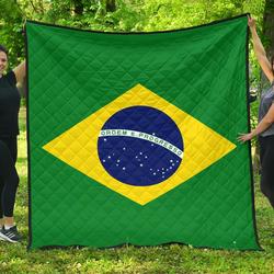 Brazil Flag Premium Quilt A6  Quilt and Home Decor