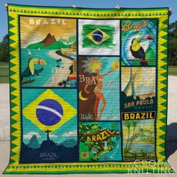 Brazil Quilt Blanket Ver 12  Quilt and Home Decor