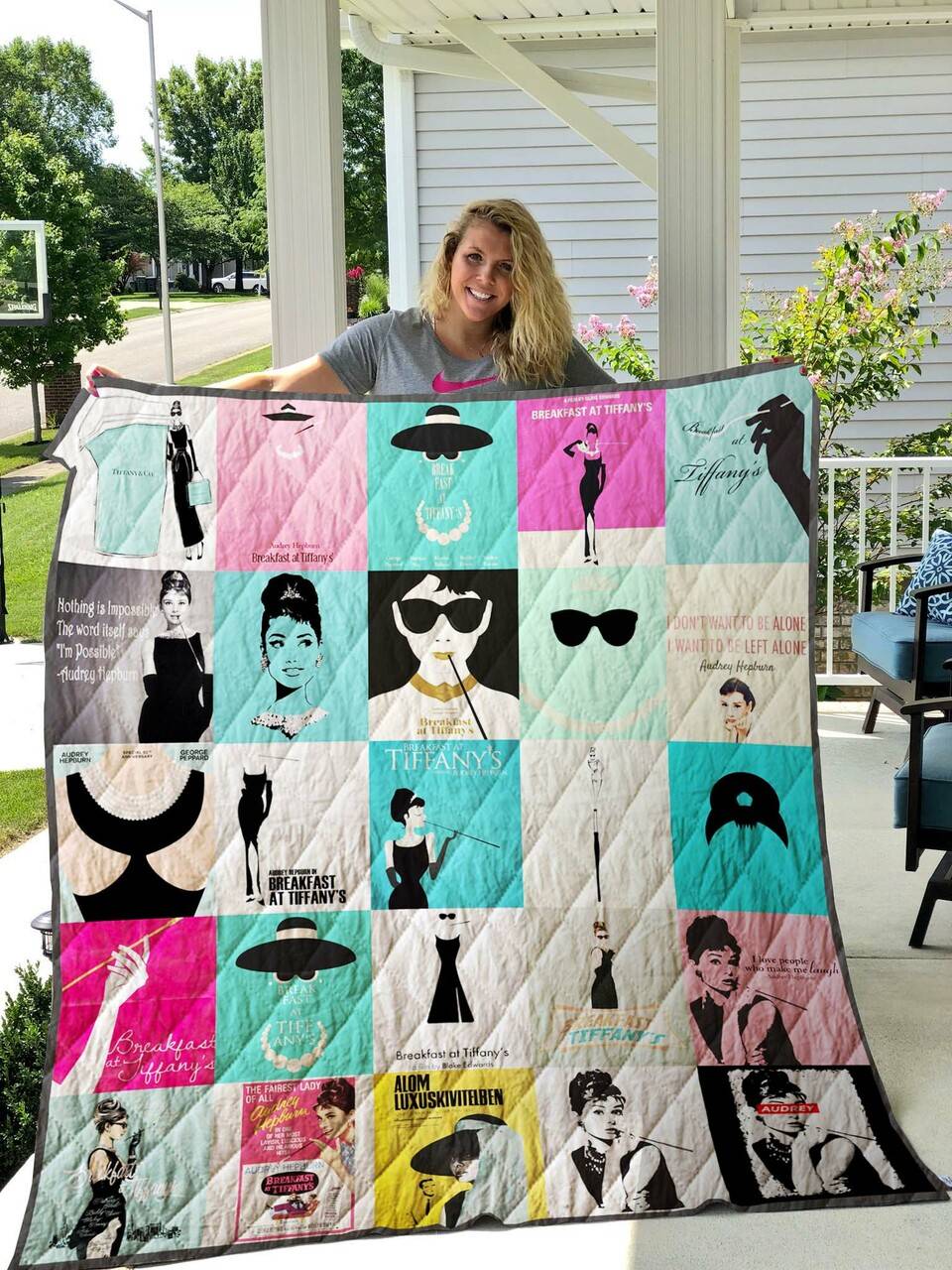 Breakfast At Tiffany’S Quilt Blanket and Home Decor