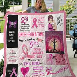 Breast Cancer Awareness My Wife Fight Like A Girl Quilt Blanket Great Customized Gifts For Birthday Christmas Thanksgiving Valentine’S Day Wedding Perfect Gifts For Breast Cancer Awareness      and Home Decor