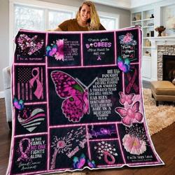 Breast Cancer Butterfly Dpc221003 Quilt Blanket and Home Decor