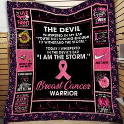 Breast Cancer Inspirational Quotes Quilt Cc and Home Decor