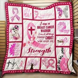 Breast Cancer Warrior Cl18100119Mdq Quilt Blanket and Home Decor